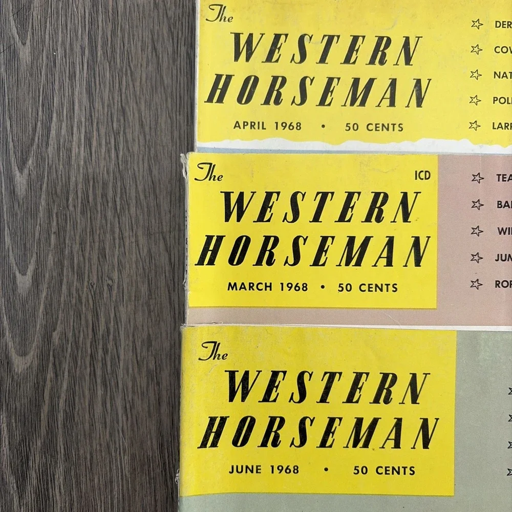 VTG The Western Horseman Cowboy Magazine Lot of 3 Mag Wild West Horses 1960 60s